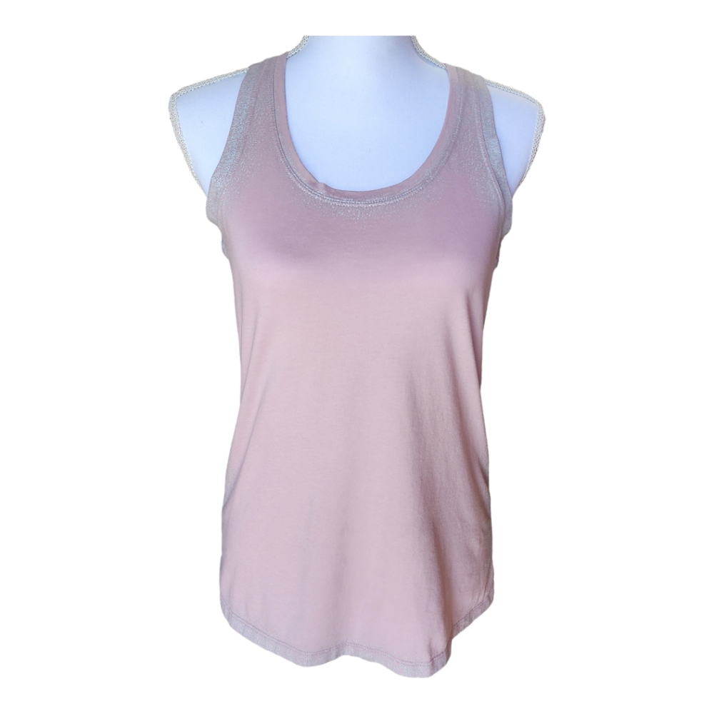 Fabletics Women's Laurel Tank Top, Mauve/Silver Shimmer, Size Small, S
